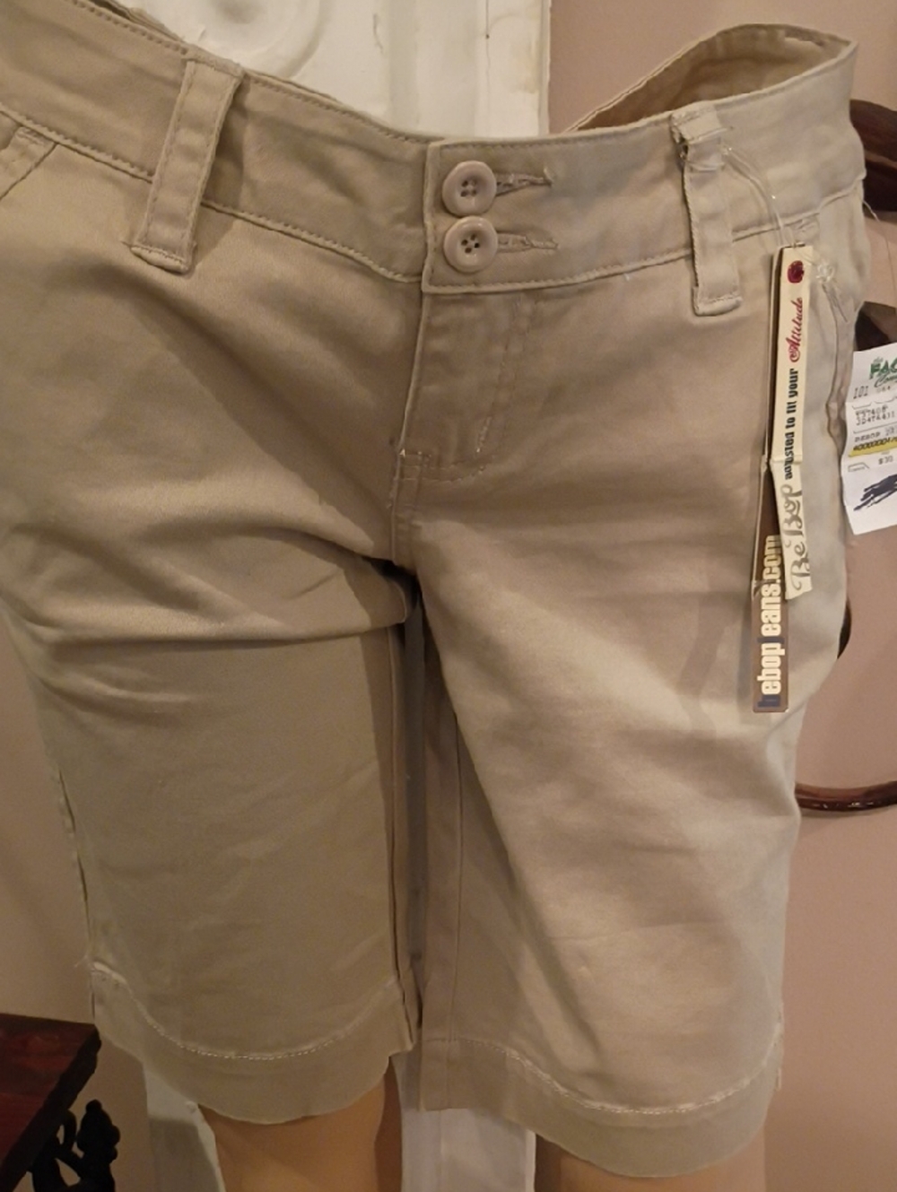 BeBop Light Beige Casual Shorts